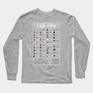 Crystal Healing Chart Long Sleeve T-Shirt